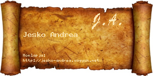Jesko Andrea névjegykártya